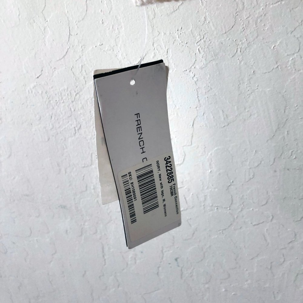 French Connection Mock Neck Knit Cream Sweater - Picture 3 of 6